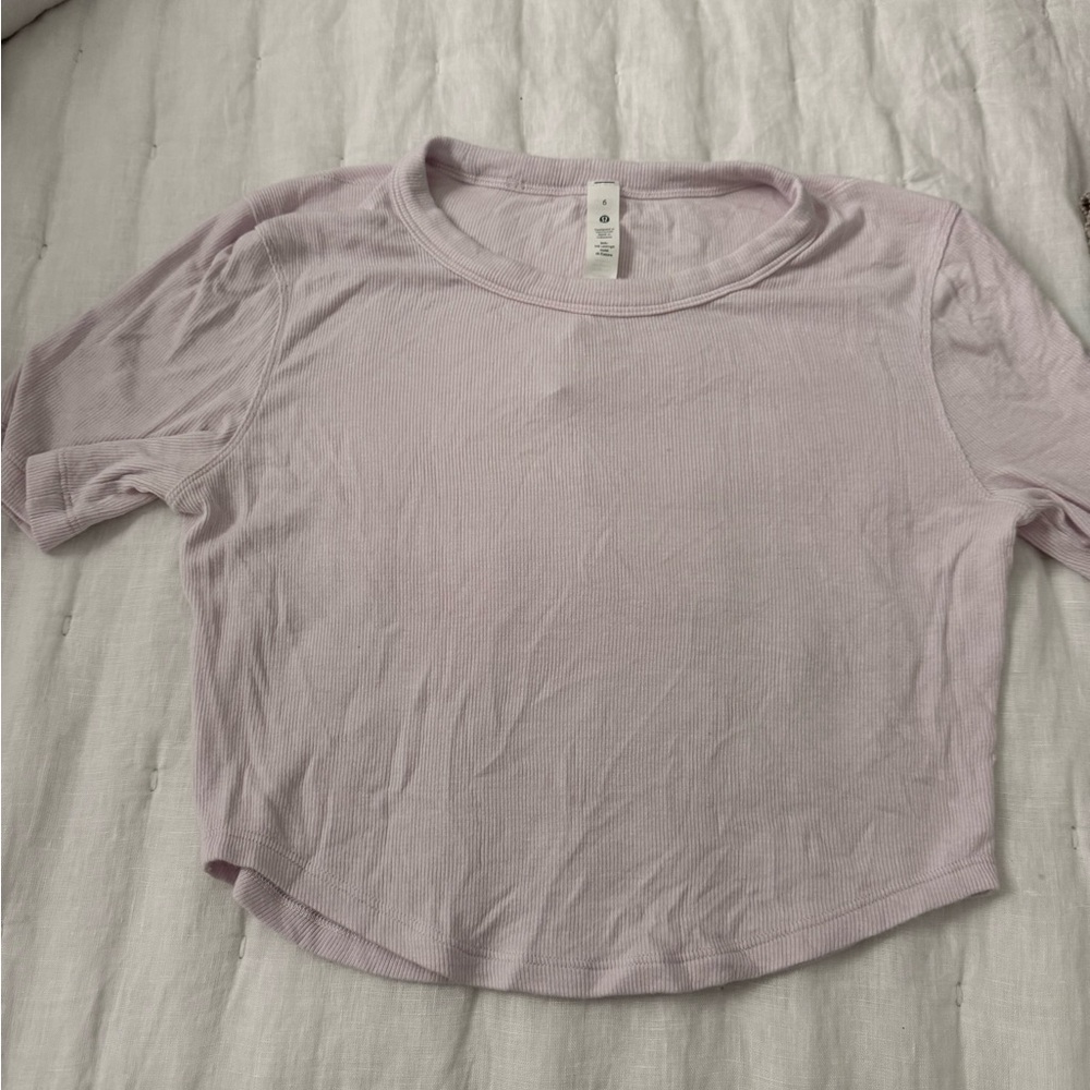 lululemon athletica Soft Pink Crop Top